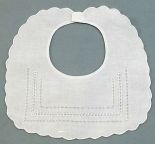 Linen Hemstitched Special Occasion Baby Bib