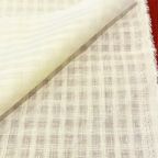 Light Woven Shadow Check Linen in off-white, $18.50 a yard