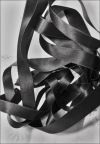 #55 Black Silk Satin Ribbon - three widths