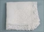 Exquisite, French Lace-trimmed Wedding Handkerchief