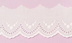 White Swiss Edging with Scallop Design