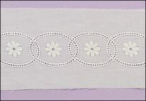 Swiss Insertion with Loops & Flowers Pattern, $3.75 a yard
