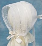 Lace & Ribbons Satin Batiste Bonnet, Handmade