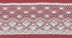1.25" Lace Edging, White or Ivory, $10.90