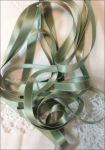 #134 Loden Green/Dark Sage Silk Satin Ribbon - various widths
