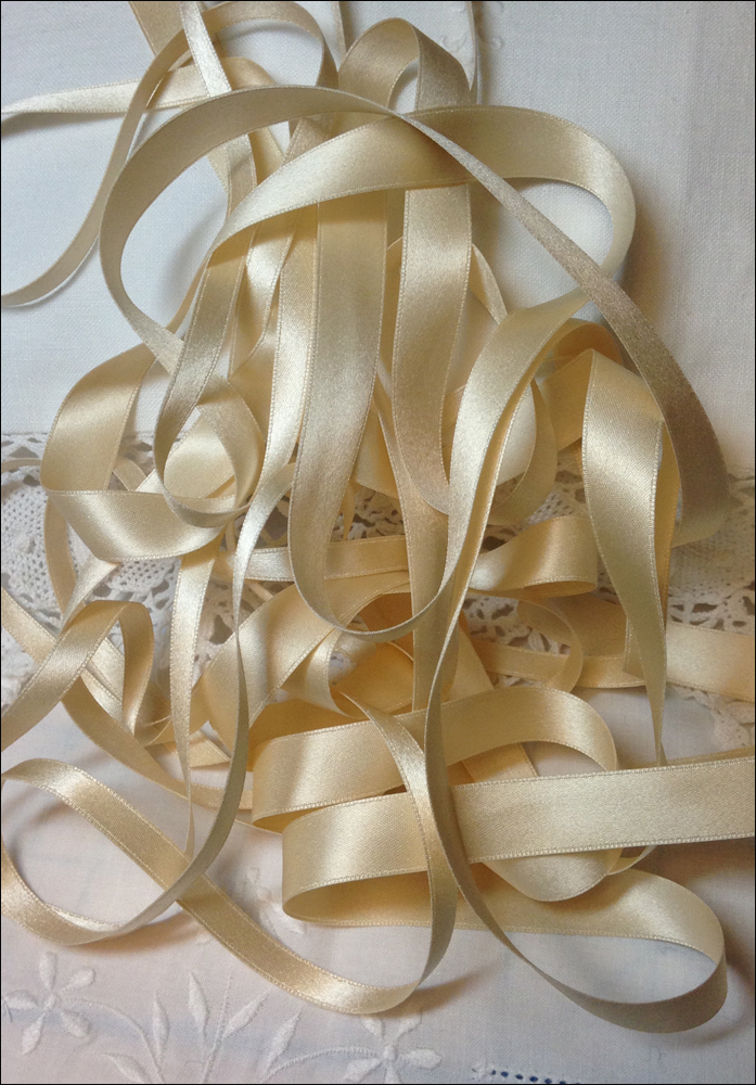Simply Wonderful Things #39 Ivory/Off White Silk Satin Ribbon - various  widths
