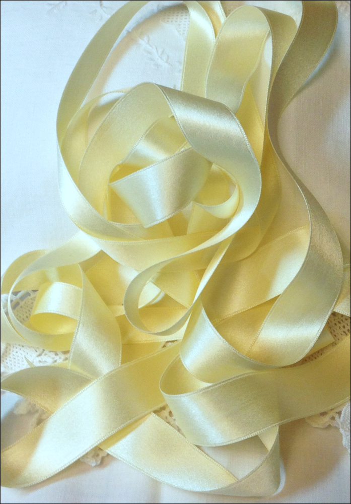 Simply Wonderful Things #8 Yellow Silk Satin Ribbon - various widths