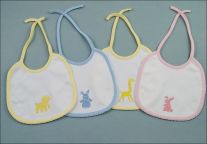 Soft & Cute Embroidered Knit Baby Bib