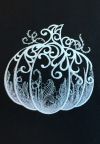 “Class Act" Pumpkin or Witch Linen/Cotton pillow, pumpkin or witch, with white embroidery