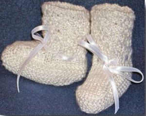 knitted baby booties for sale
