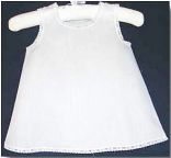 White 14"  Swiss Cotton Baby Slip
